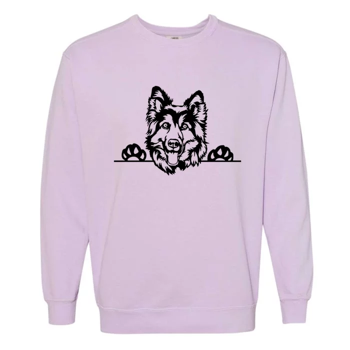 Ger Shepherd Love Dogs Dog Mom Dog Lover Rescue Dog Mom Gift Garment-Dyed Sweatshirt