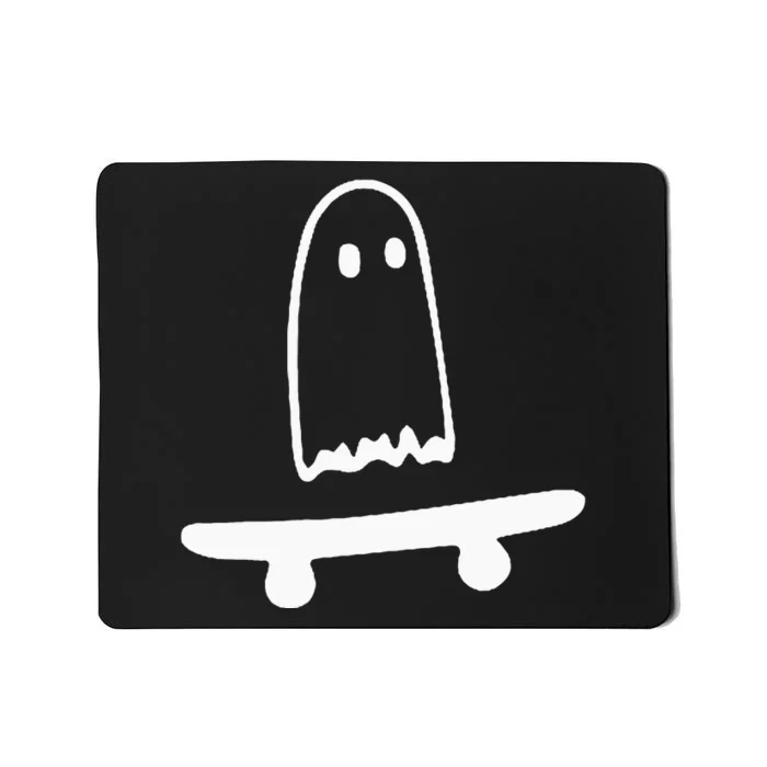 Ghost Skateboard Lazy Halloween Costume Funny Skateboarding Mousepad