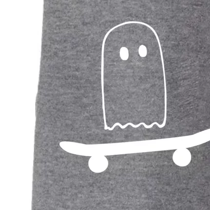 Ghost Skateboard Lazy Funny Skateboarding Halloween Costume Gift Doggie 3-End Fleece Hoodie