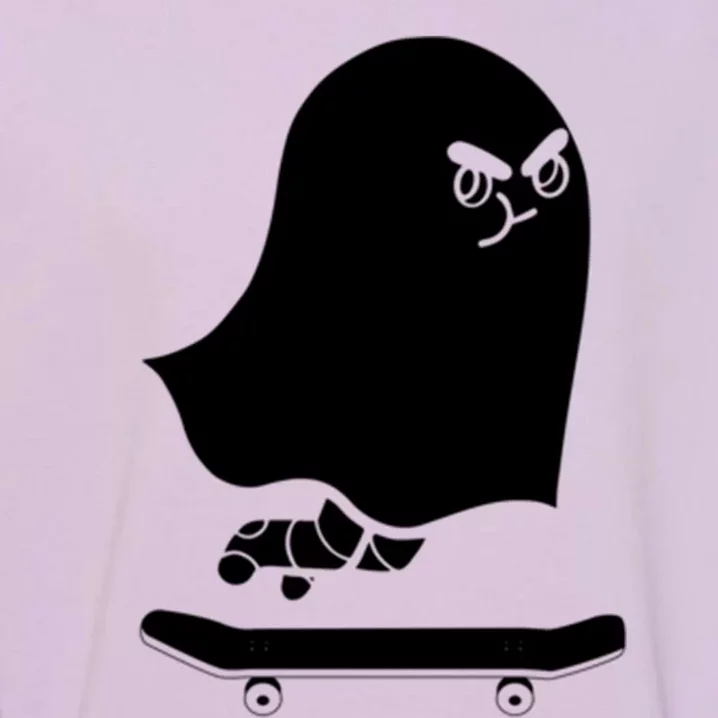 Ghost Skateboard Lazy Halloween Costume Spooktacular Gift Garment-Dyed Sweatshirt