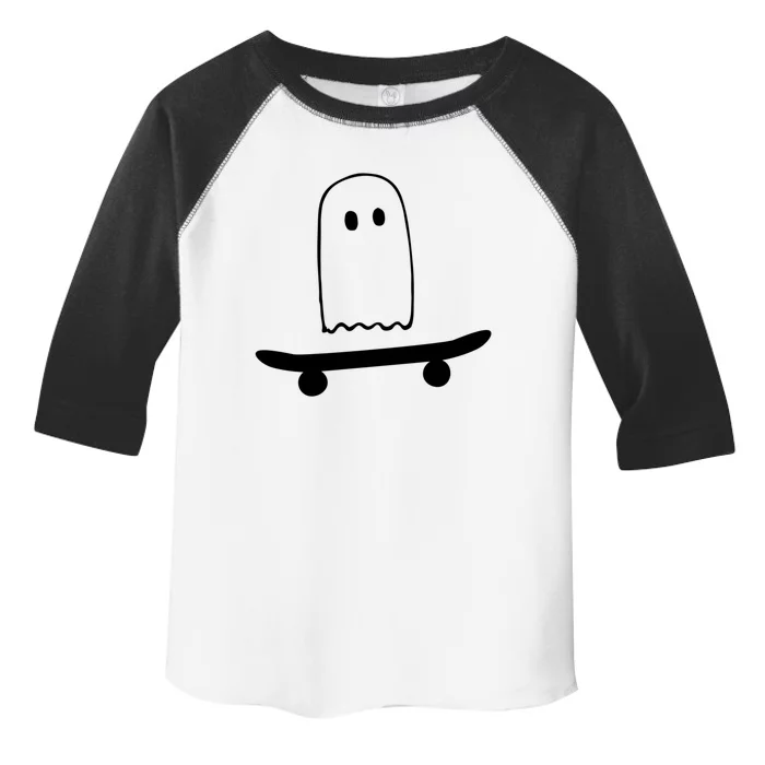 Ghost Skateboard Lazy Funny Skateboarding Halloween Costume Funny Gift Toddler Fine Jersey T-Shirt