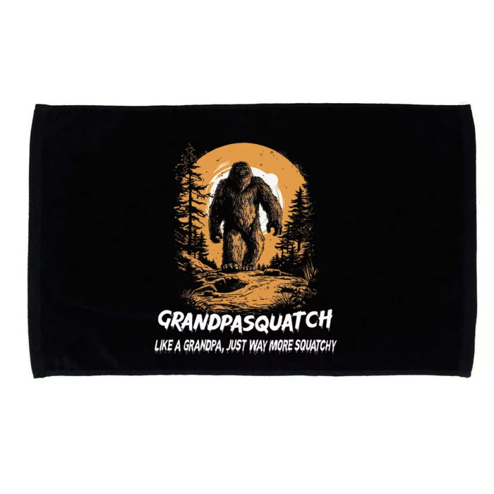 Grandpa Squatch Like A Grandpa Just Way More Squatchy Microfiber Hand Towel