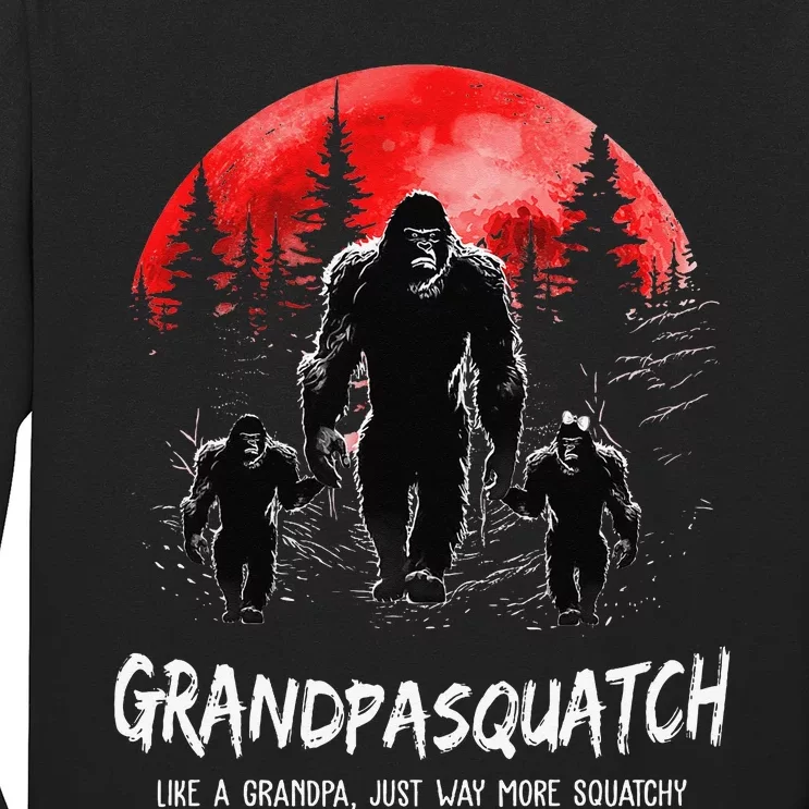 Grandpa Squatch Like A Grandpa Just Way More Squatchy Funny Long Sleeve Shirt