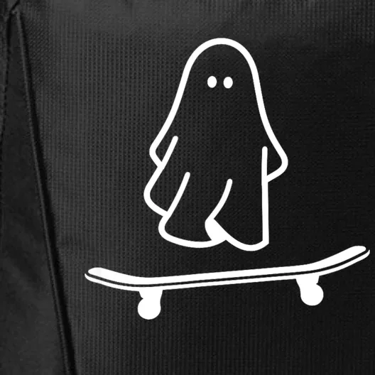 Ghost Skateboard Lazy Halloween Costume Funny Skateboarding City Backpack