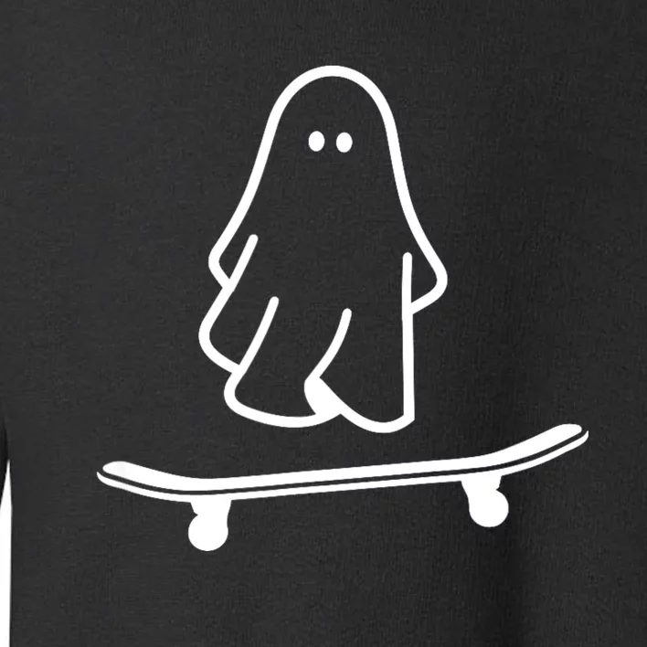 Ghost Skateboard Lazy Halloween Costume Funny Skateboarding Toddler Sweatshirt