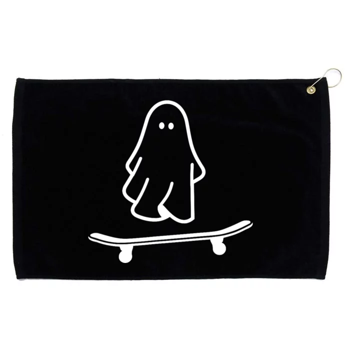 Ghost Skateboard Lazy Halloween Costume Funny Skateboarding Grommeted Golf Towel