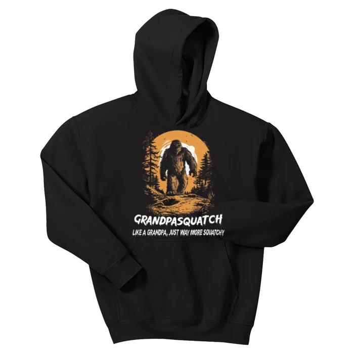 Grandpa Squatch Like A Grandpa Just Way More Squatchy Kids Hoodie