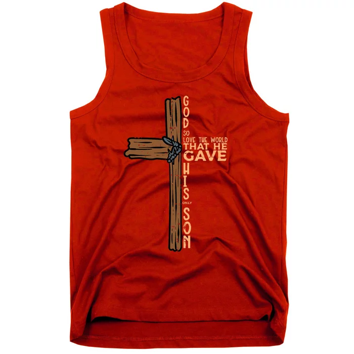 God So Loved The World John 316 Easter Religious Tank Top