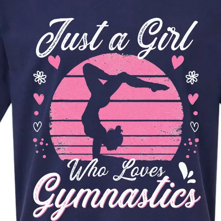 Gymnastic Sport Lover Just A Girl Who Loves Gymnastics Sueded Cloud Jersey T-Shirt