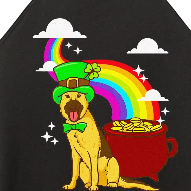 German Shepherd Leprechaun! Funny St Paddy's Day Women’s Perfect Tri Rocker Tank