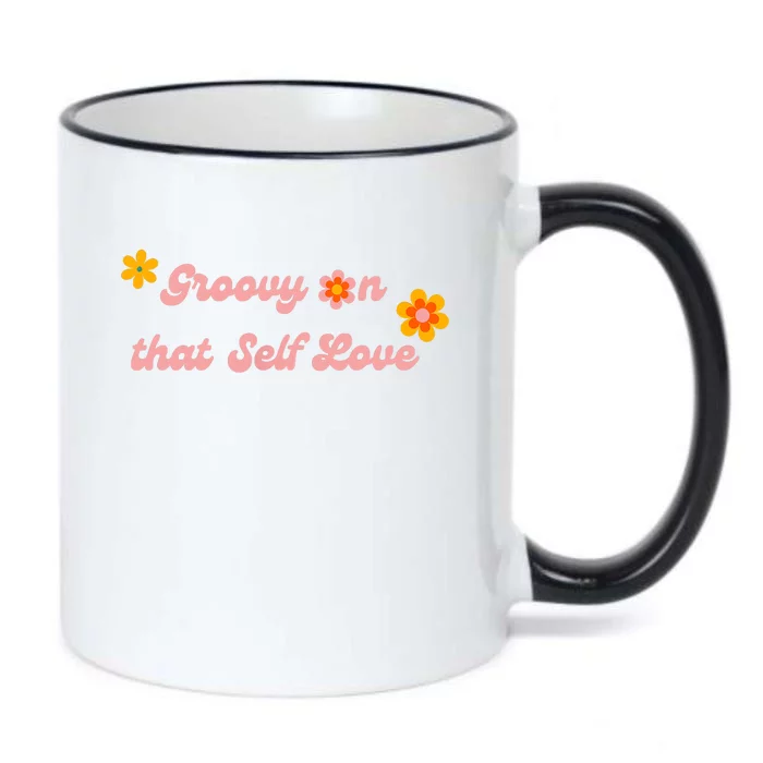 Groovy Self Love Black Color Changing Mug