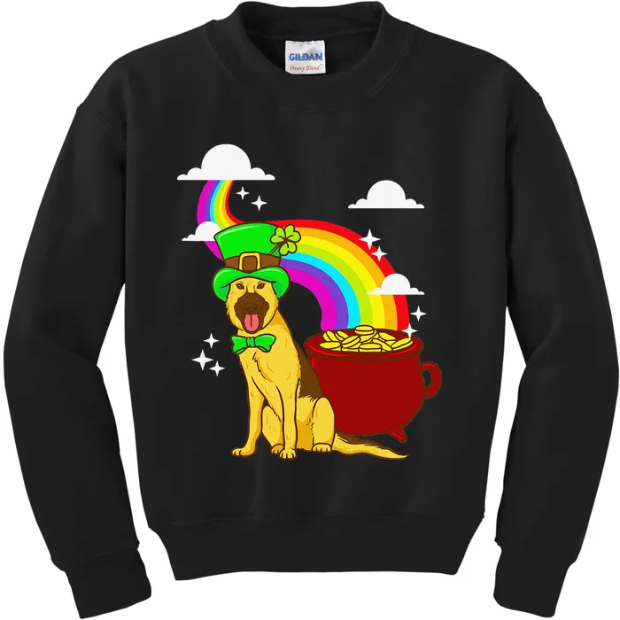 German Shepherd Leprechaun! Funny St Paddy's Day Kids Sweatshirt