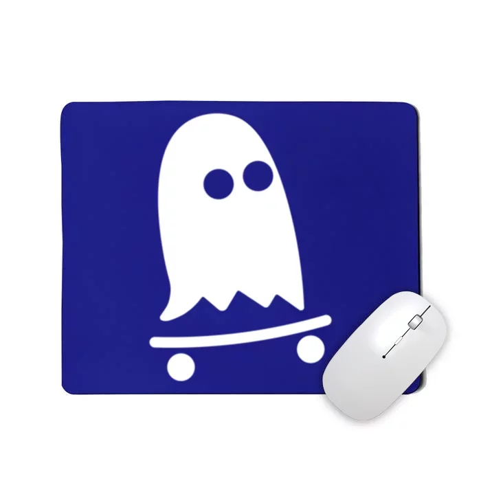 Ghost Skateboarding Lazy Halloween Costume Fun Skateboard Gift Mousepad