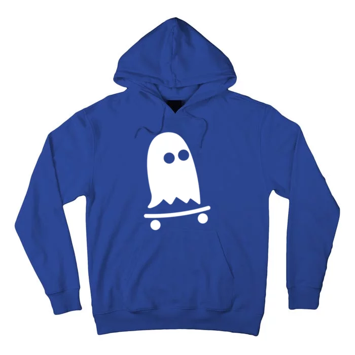 Ghost Skateboarding Lazy Halloween Costume Fun Skateboard Gift Tall Hoodie