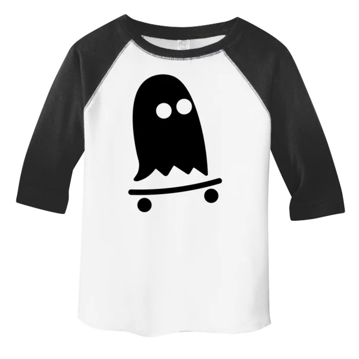 Ghost Skateboarding Lazy Halloween Costume Fun Skateboard Gift Toddler Fine Jersey T-Shirt