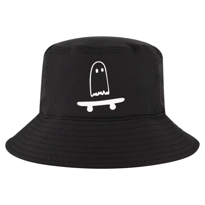 Ghost Skateboard Lazy Halloween Funny Skateboarding Cool Comfort Performance Bucket Hat