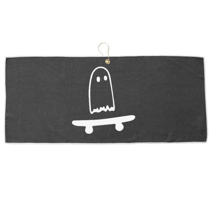 Ghost Skateboard Lazy Halloween Funny Skateboarding Large Microfiber Waffle Golf Towel