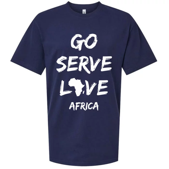 Go Serve Love Africa Mission Trip Christian Travel Sueded Cloud Jersey T-Shirt