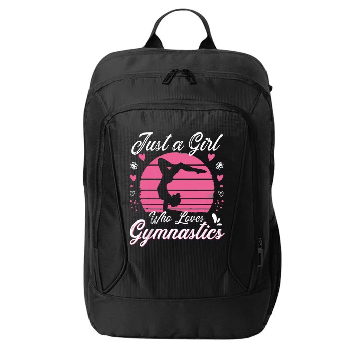 Gymnastic Sport Lover Tee Just A Girl Who Loves Gymnastics City Backpack