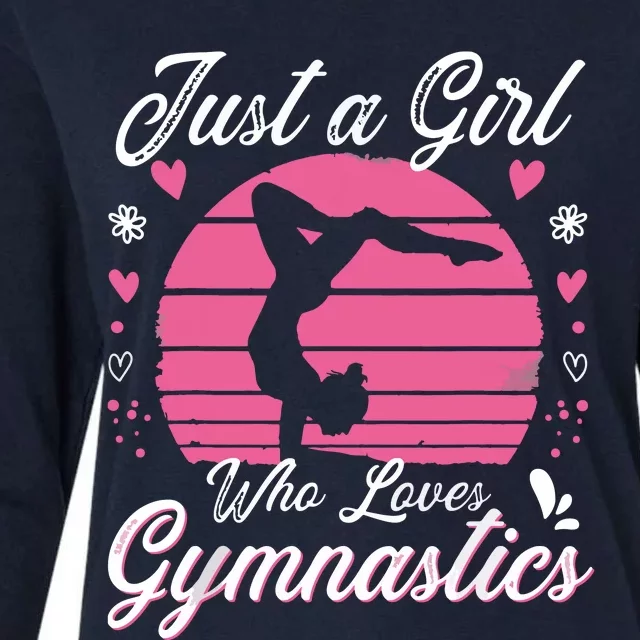 Gymnastic Sport Lover Tee Just A Girl Who Loves Gymnastics Womens Cotton Relaxed Long Sleeve T-Shirt