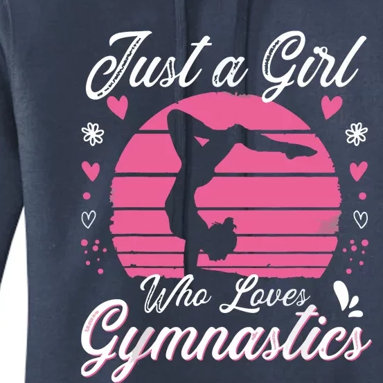 Gymnastic Sport Lover Tee Just A Girl Who Loves Gymnastics Women's Pullover Hoodie