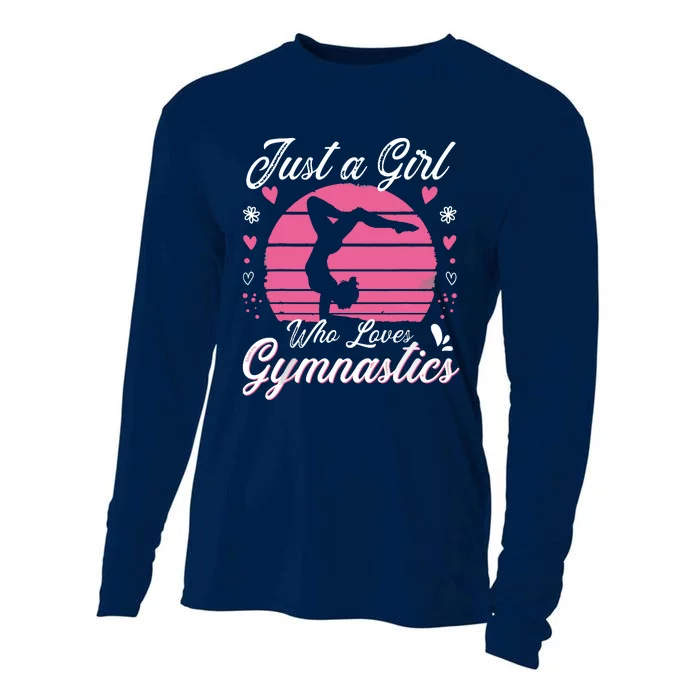 Gymnastic Sport Lover Tee Just A Girl Who Loves Gymnastics Cooling Performance Long Sleeve Crew