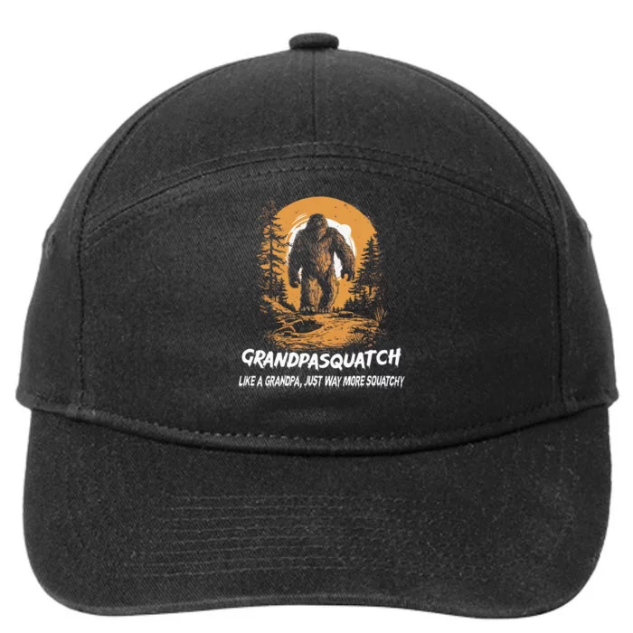 Grandpa Squatch Like A Grandpa Just Way More Squatchy 7-Panel Snapback Hat