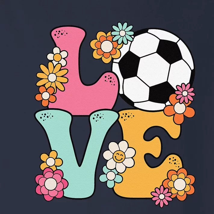 Groovy Soccer Love Cute Soccer Lover Toddler Long Sleeve Shirt