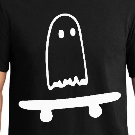 Ghost Skateboard Lazy Halloween Costume Funny Skateboarding Pajama Set