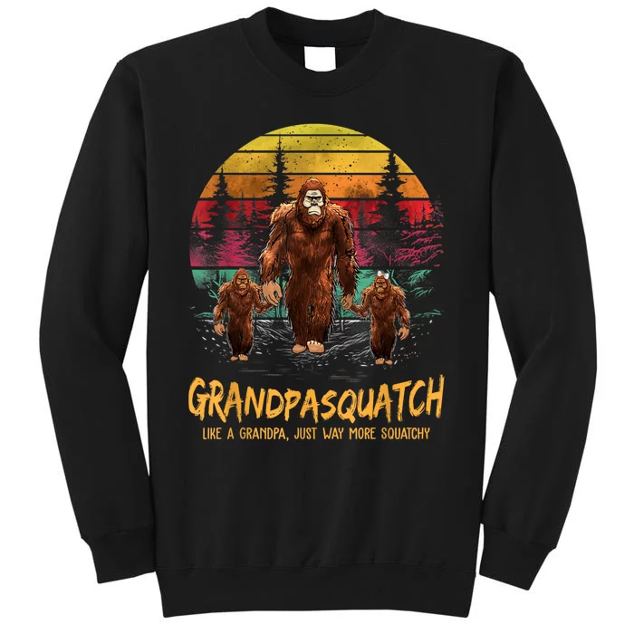 Grandpa Squatch Like A Grandpa Just Way More Squatchy Retro Tall Sweatshirt