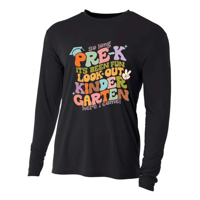 Groovy So Long Prek Look Out Kindergarten Back to School Cooling Performance Long Sleeve Crew