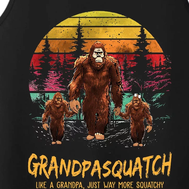 Grandpa Squatch Like A Grandpa Just Way More Squatchy Retro Performance Tank