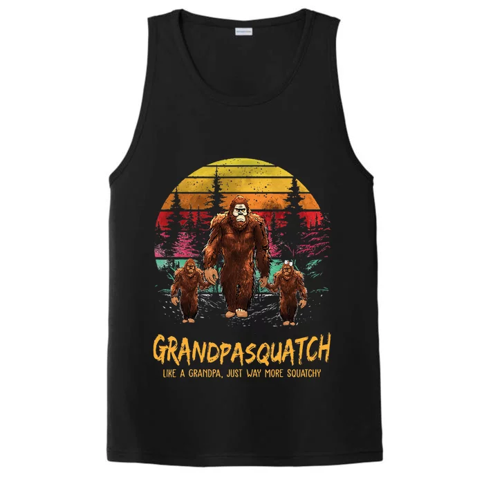 Grandpa Squatch Like A Grandpa Just Way More Squatchy Retro Performance Tank