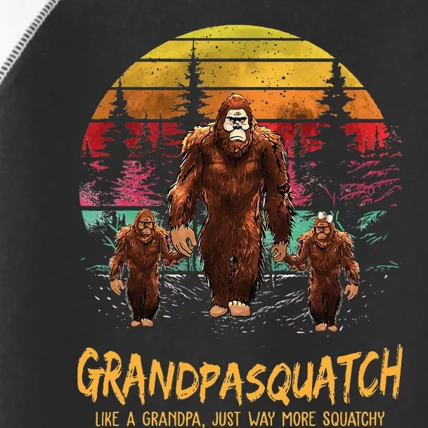 Grandpa Squatch Like A Grandpa Just Way More Squatchy Retro Toddler Fine Jersey T-Shirt