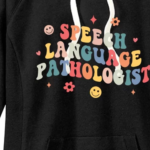 Groovy Speech Language Pathologist SLP Your Words Matters Women's Fleece Hoodie