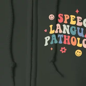 Groovy Speech Language Pathologist SLP Your Words Matters Full Zip Hoodie