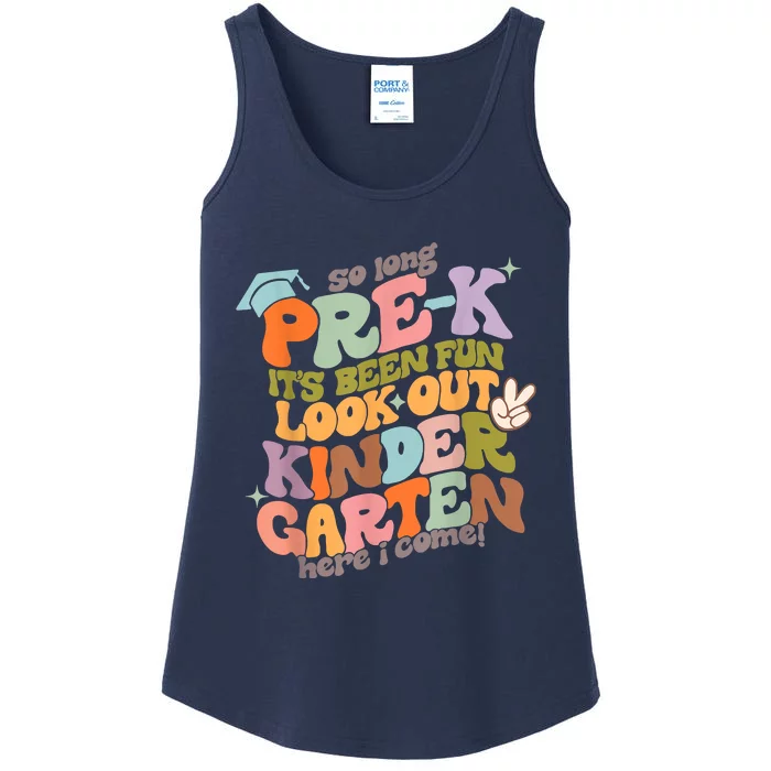 Groovy So Long Prek Look Out Kindergarten Back To School Ladies Essential Tank