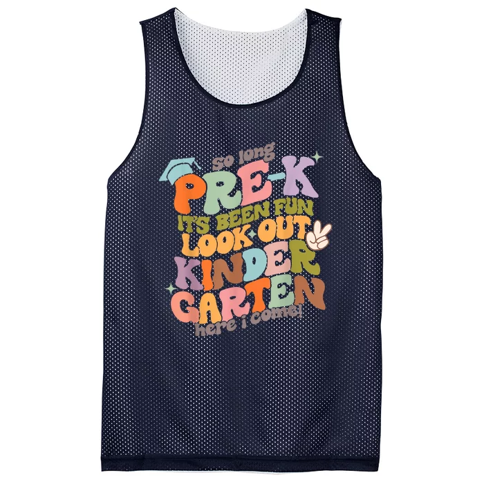 Groovy So Long Prek Look Out Kindergarten Back To School Mesh Reversible Basketball Jersey Tank