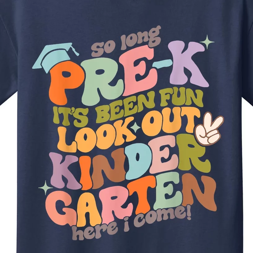 Groovy So Long Prek Look Out Kindergarten Back To School Kids T-Shirt