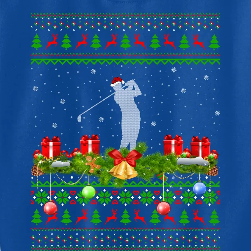 Golf Sports Lover Xmas Santa Ugly Golf Christmas Meaningful Gift Kids Sweatshirt