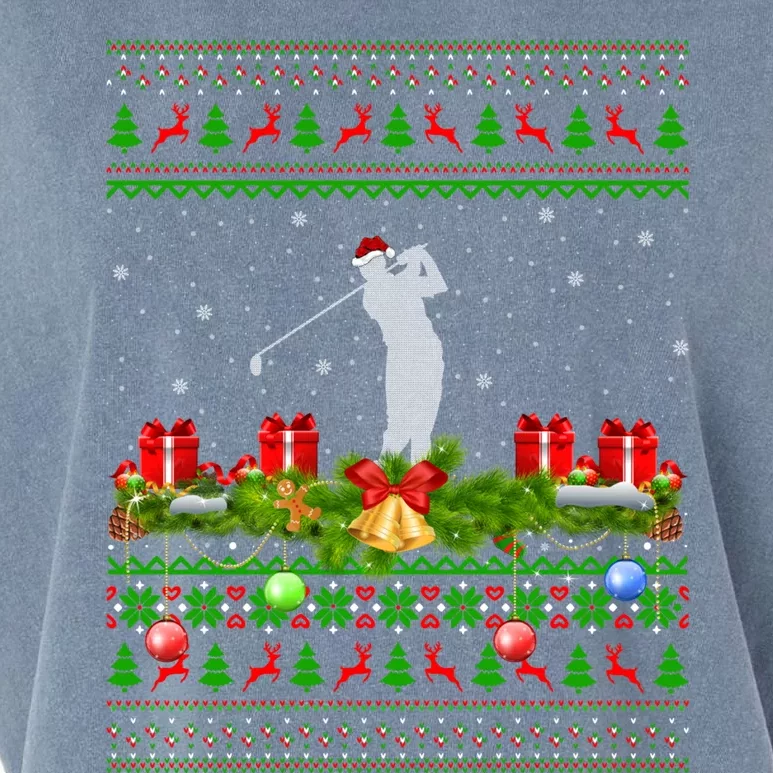 Golf Sports Lover Xmas Santa Ugly Golf Christmas Meaningful Gift Garment-Dyed Women's Muscle Tee