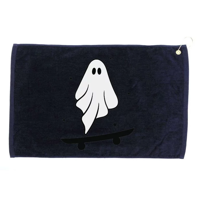 Ghost Skateboard Lazy Halloween Costume Funny Skateboarding Grommeted Golf Towel