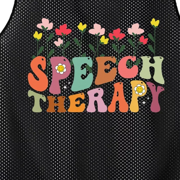 Groovy Speech Language Pathologist Slp Assistant Therapy Mesh Reversible Basketball Jersey Tank