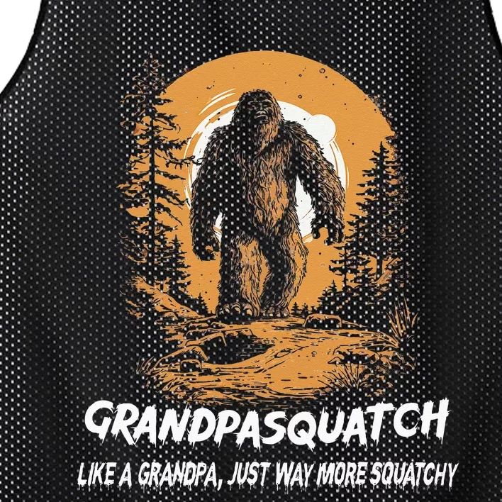 Grandpa Squatch Like A Grandpa Just Way More Squatchy Mesh Reversible Basketball Jersey Tank