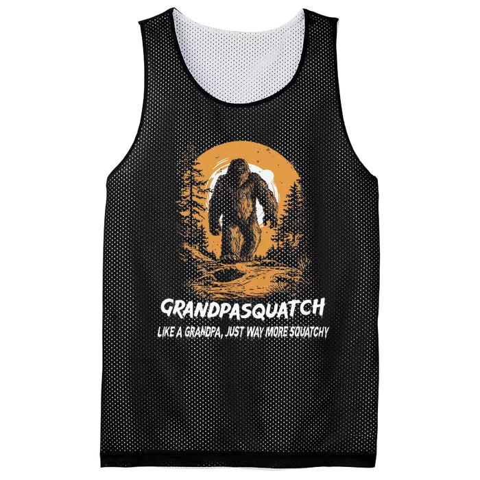 Grandpa Squatch Like A Grandpa Just Way More Squatchy Mesh Reversible Basketball Jersey Tank