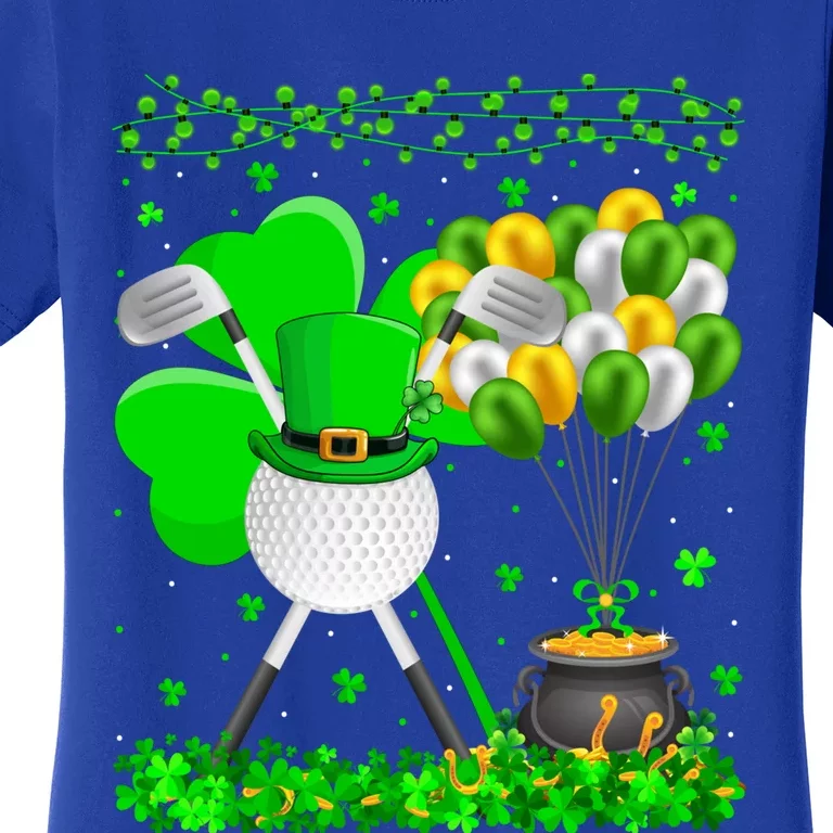 Golf Sports Lover Funny Shamrock Golf St Patrick's Day Cute Gift Women's T-Shirt