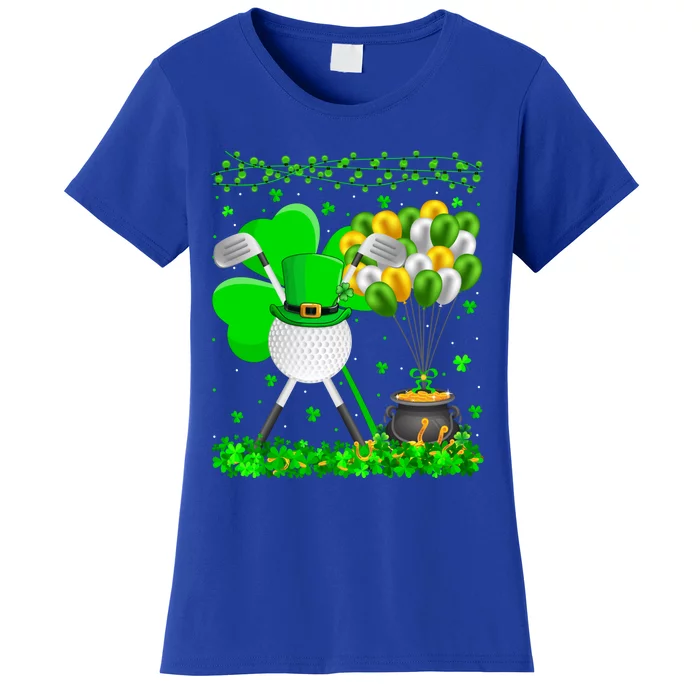 Golf Sports Lover Funny Shamrock Golf St Patrick's Day Cute Gift Women's T-Shirt