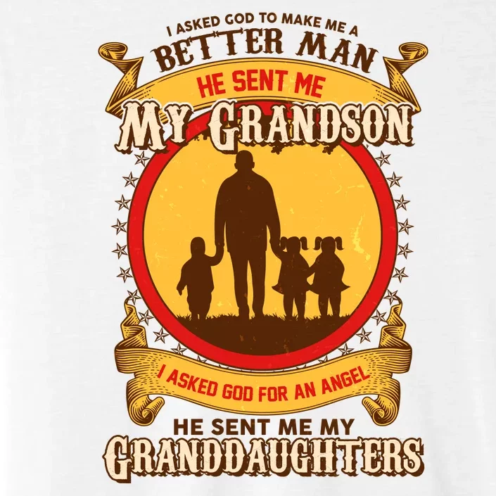 God Sent Me My Grandson And Granddaughters ChromaSoft Performance T-Shirt