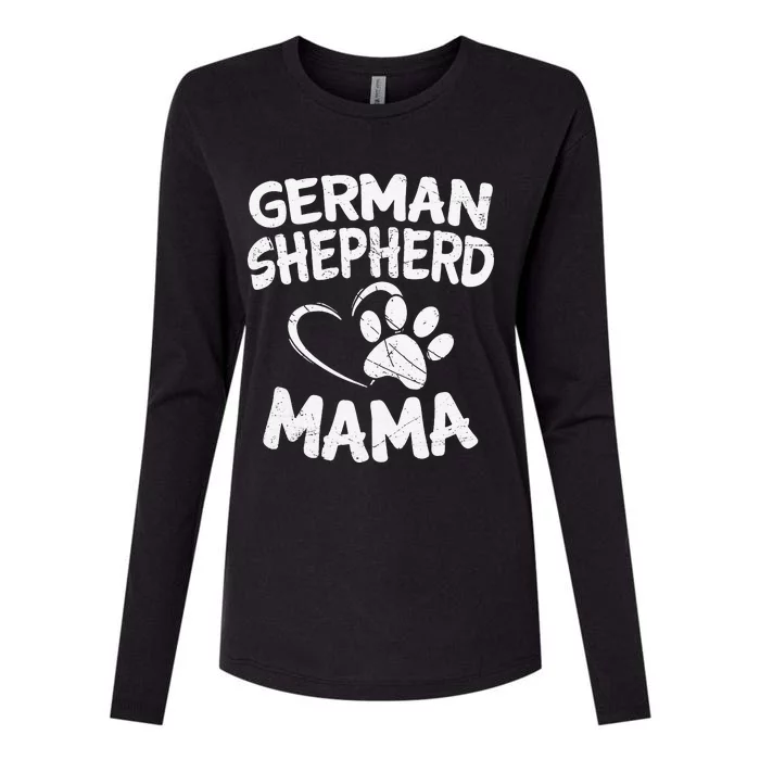 German Shepherd Mama Lover Mom Dog Owner Gifts Womens Cotton Relaxed Long Sleeve T-Shirt