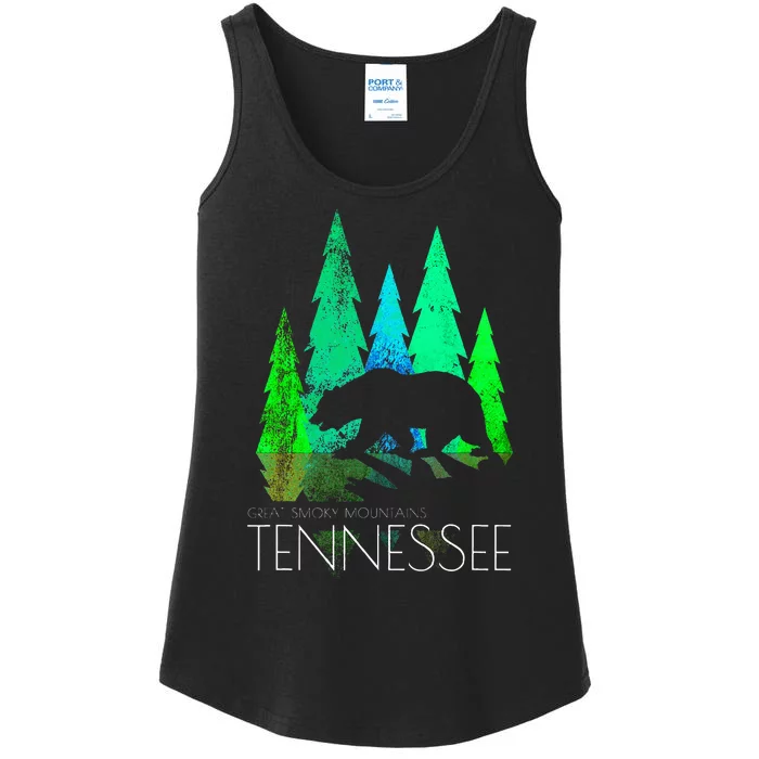 Great Smoky Mountains Tennessee Black Bear Tennessee Ladies Essential Tank